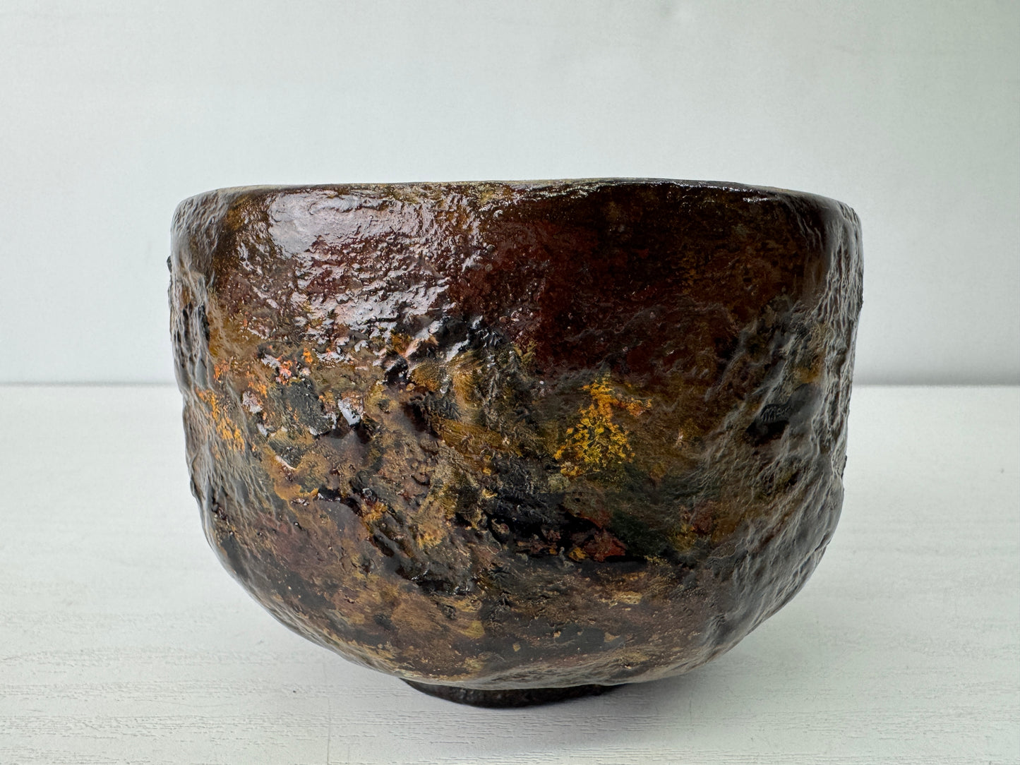 Y9463 CHAWAN Dry lacquer bowl signed box Japan antique tea ceremony teacup cup