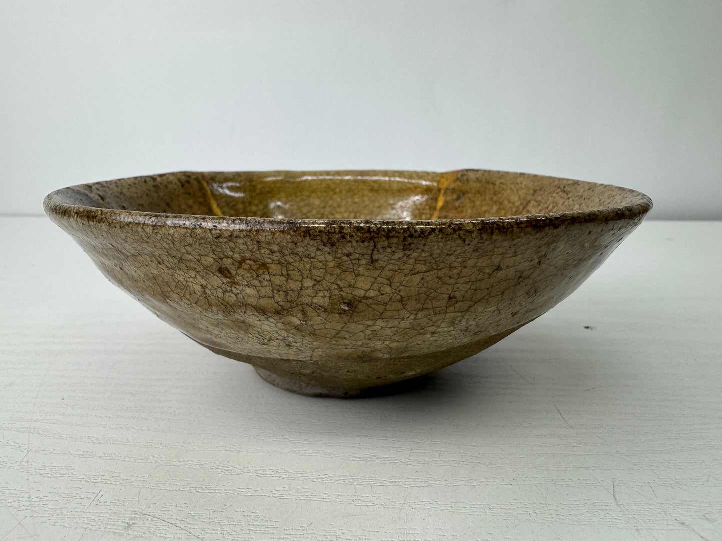 Y9465 CHAWAN Koseto-ware bowl Gold Makie kintsugi box Japan antique tea ceremony
