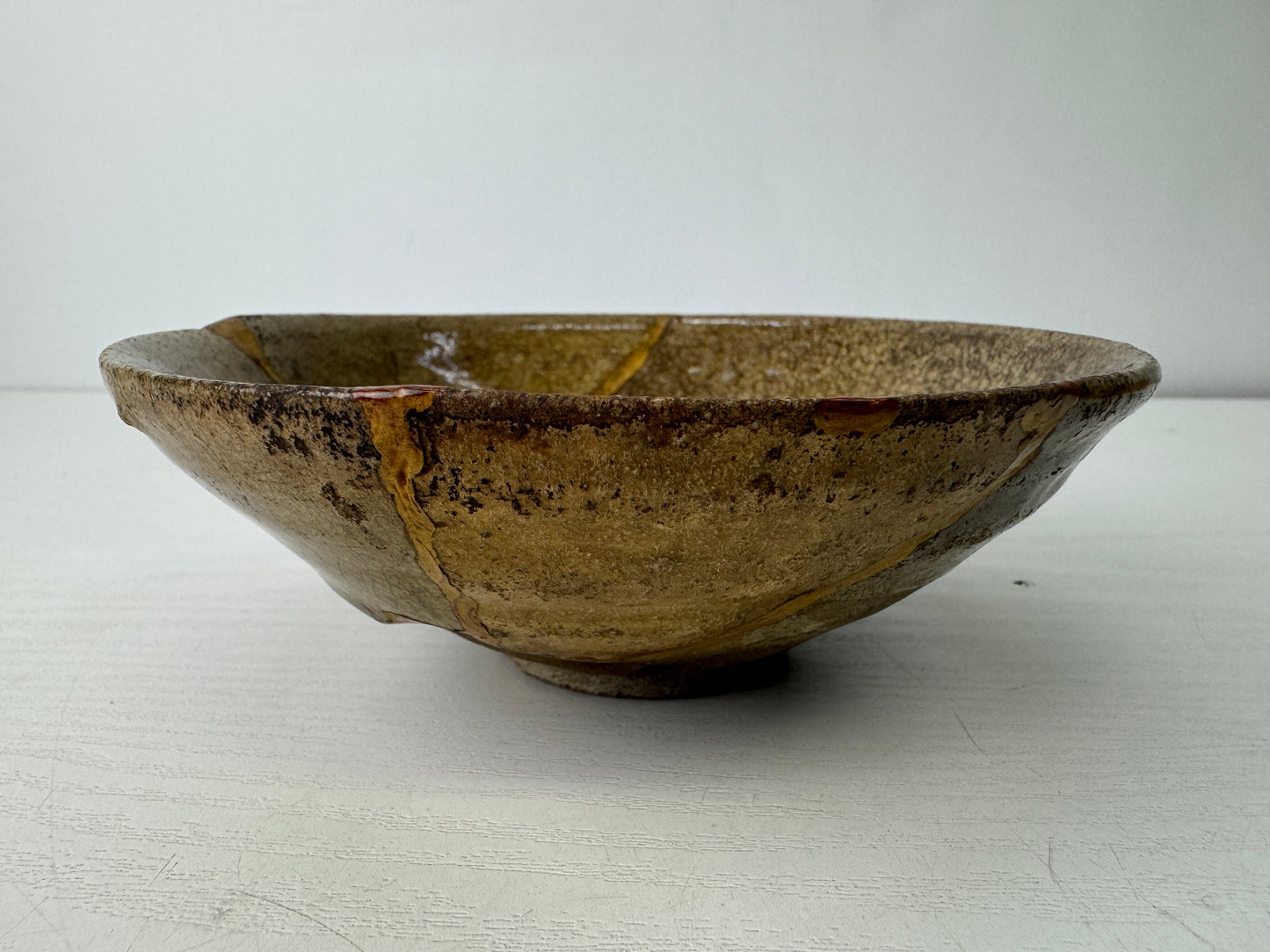 Y9465 CHAWAN Koseto-ware bowl Gold Makie kintsugi box Japan antique tea ceremony