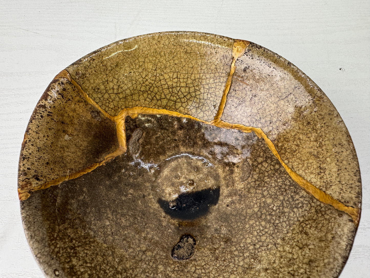Y9465 CHAWAN Koseto-ware bowl Gold Makie kintsugi box Japan antique tea ceremony