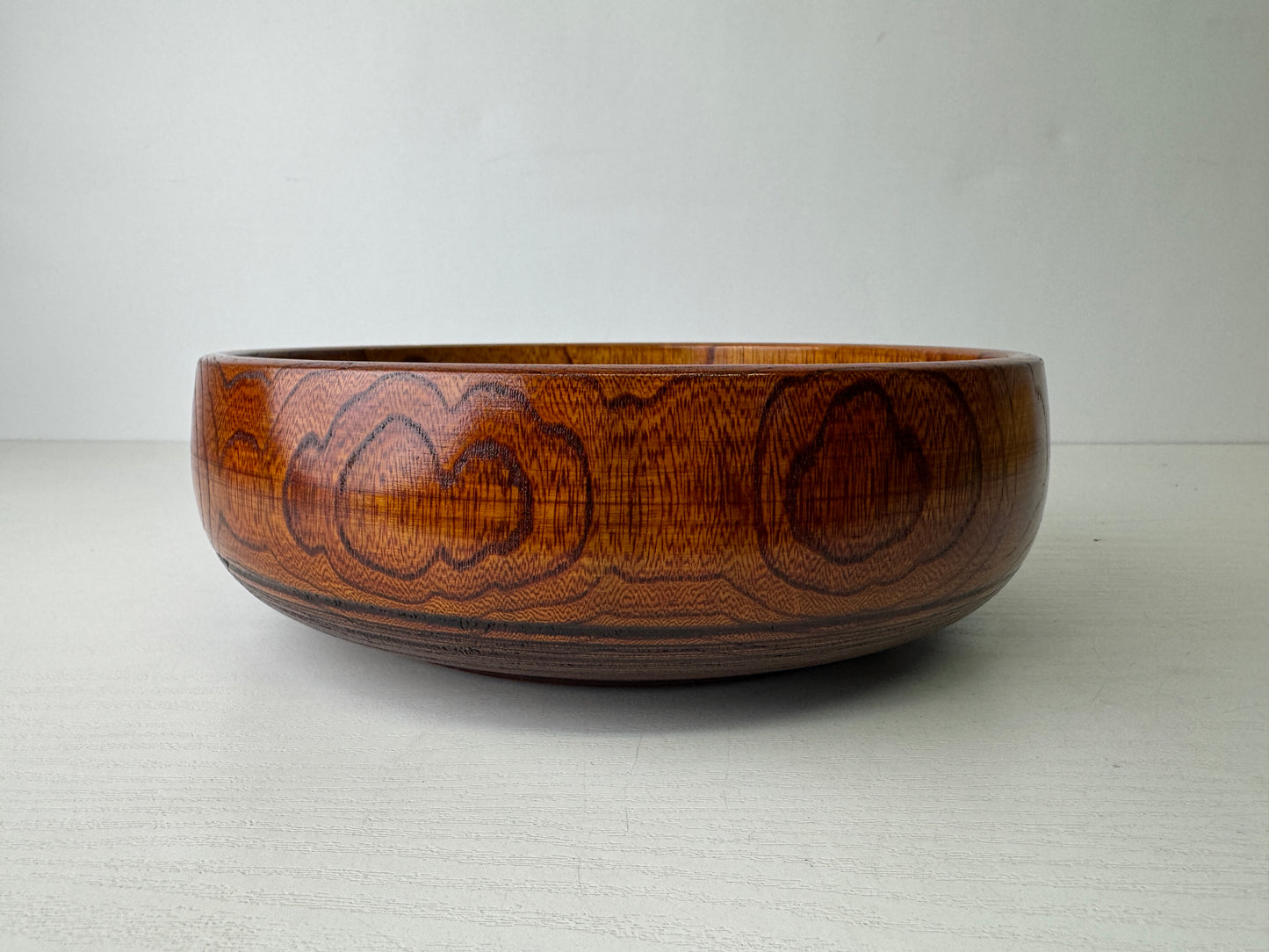 Y9472 CHAWAN Zelkova wood confectionery bowl box Jaoan antique tableware dish