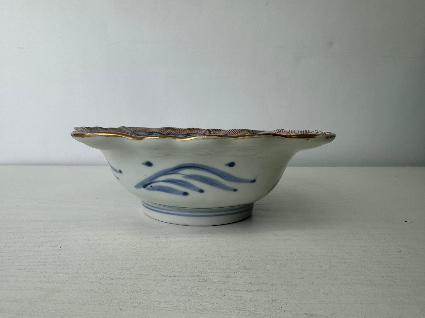 Y9474 CHAWAN Koimari bowl Carp kintsugi Jaoan antique tableware dish kitchen
