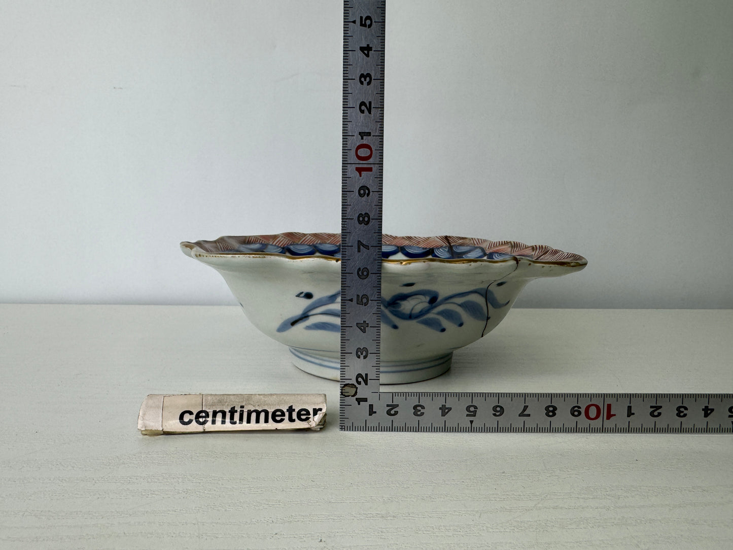 Y9474 CHAWAN Koimari bowl Carp kintsugi Jaoan antique tableware dish kitchen