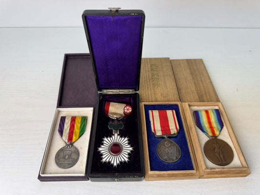 Y9489 KUNSHO Military Medals set of 4 Imperial Japan Army Japanese WW2 vintage