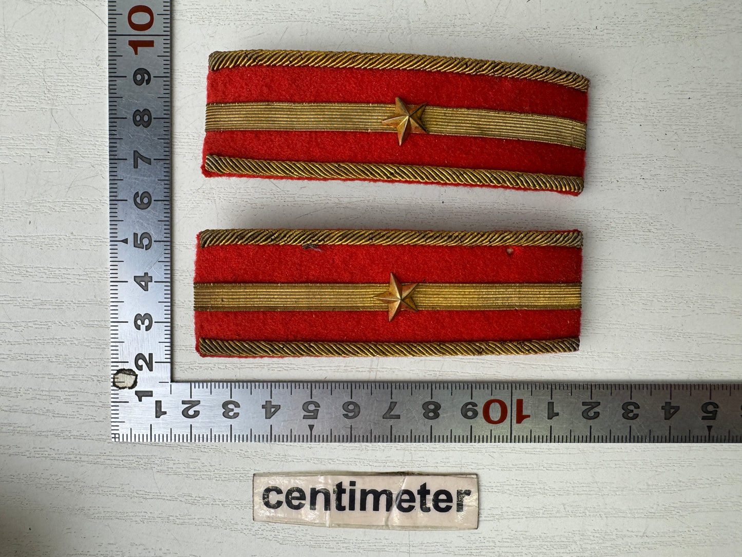 Y9490 Imperial Japan Army Star mark Epaulettes box miitary Japanese WW2 vintage
