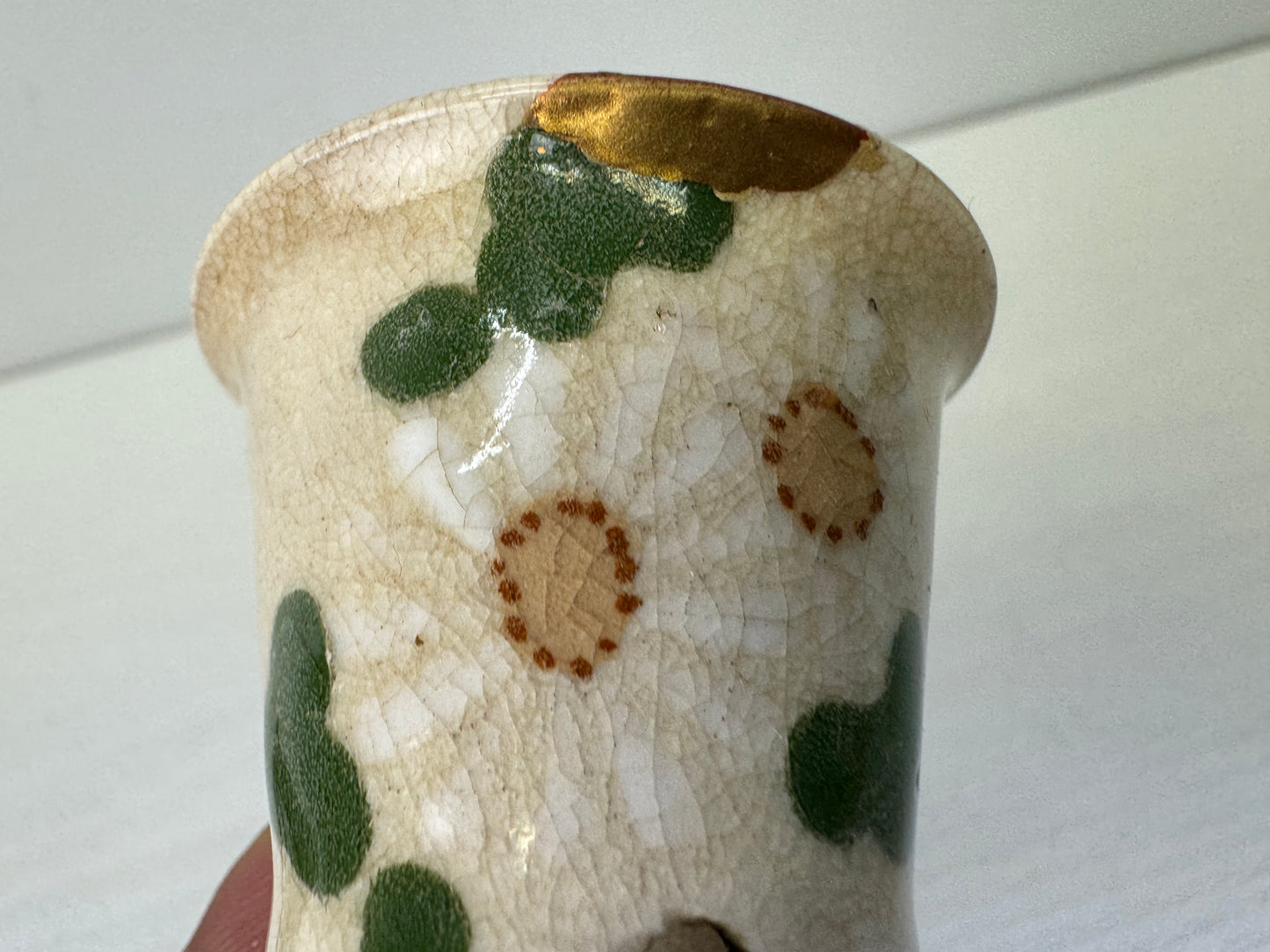 Y9558 SAGEMONO Gourd kintsugi Sake cup Lacquered Japan antique kimono vintage