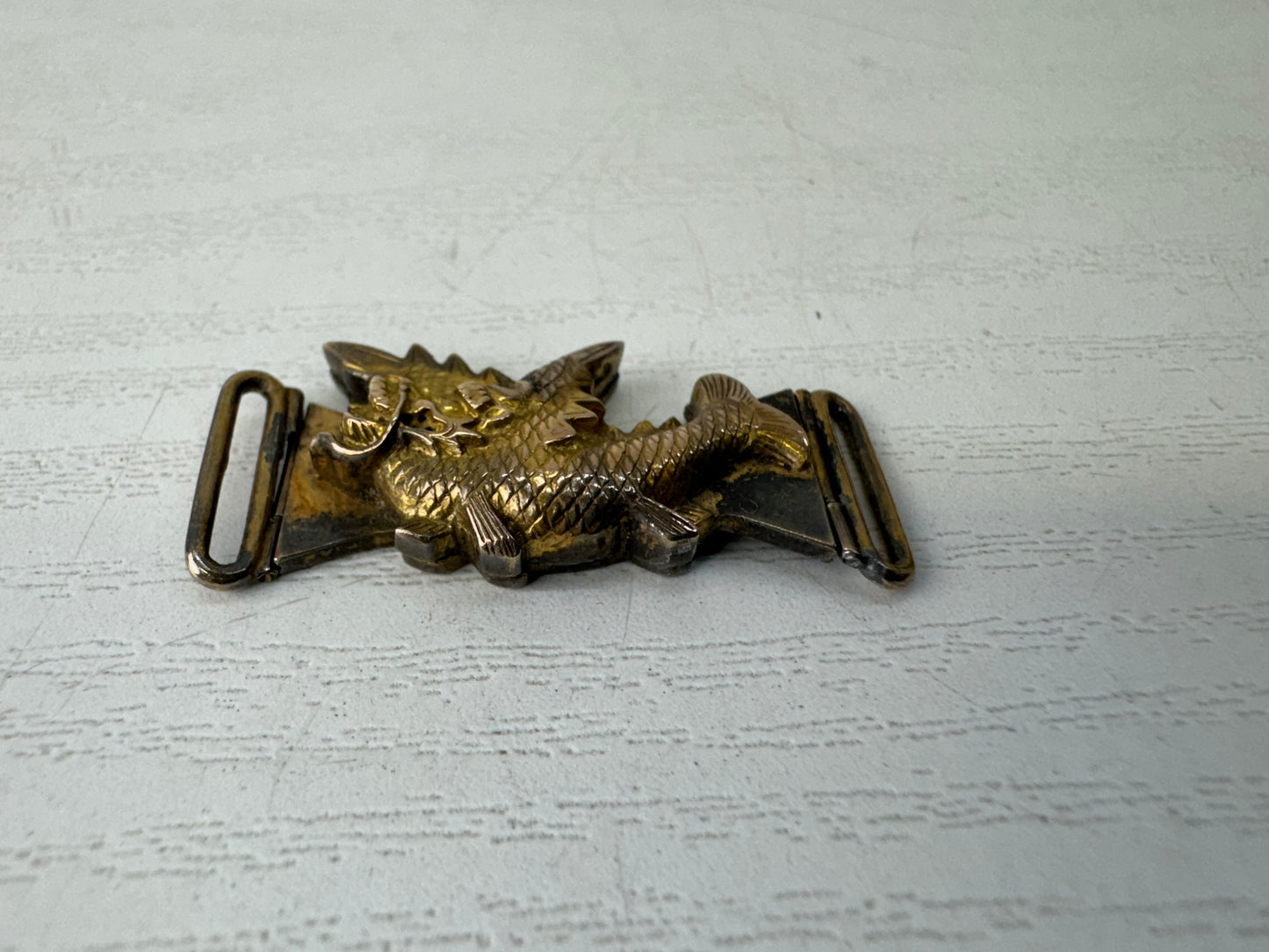 Y9561 OBIDOME Shachi Shachihoko Sash clip brooch Japan antique kimono accessory