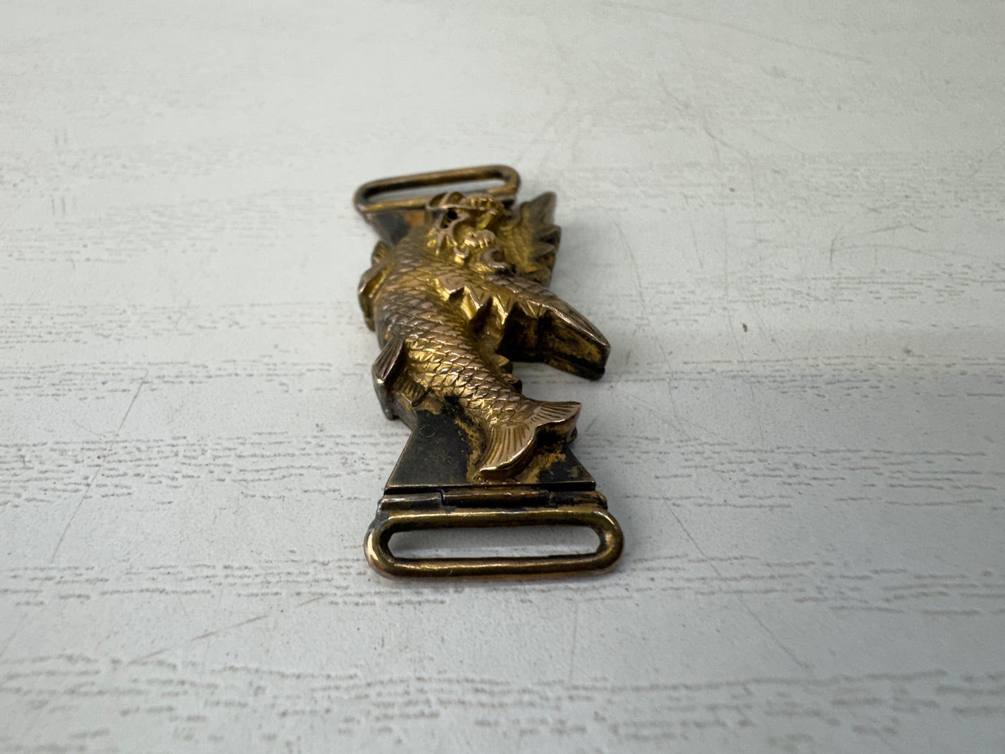 Y9561 OBIDOME Shachi Shachihoko Sash clip brooch Japan antique kimono accessory