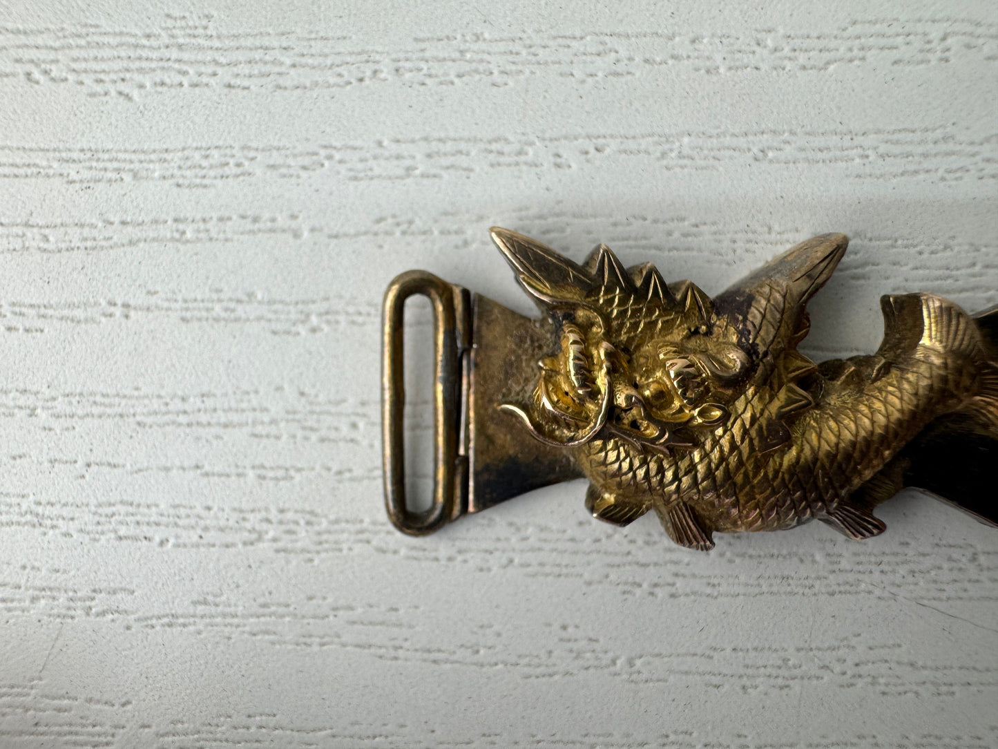 Y9561 OBIDOME Shachi Shachihoko Sash clip brooch Japan antique kimono accessory