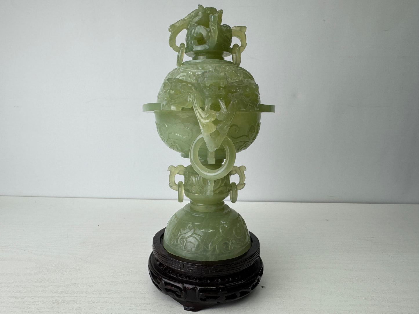 Y9569 KOURO Jade Ancient pattern China antique Incense Burner fragrance aroma