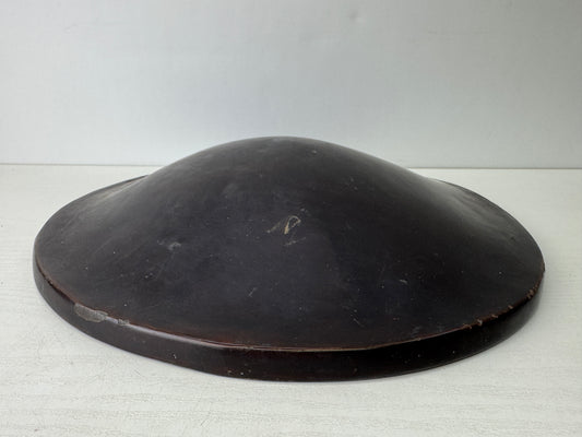 Y9572 JINGASA Black lacquer hat yoroi helmet Japan antique samurai bushi armor