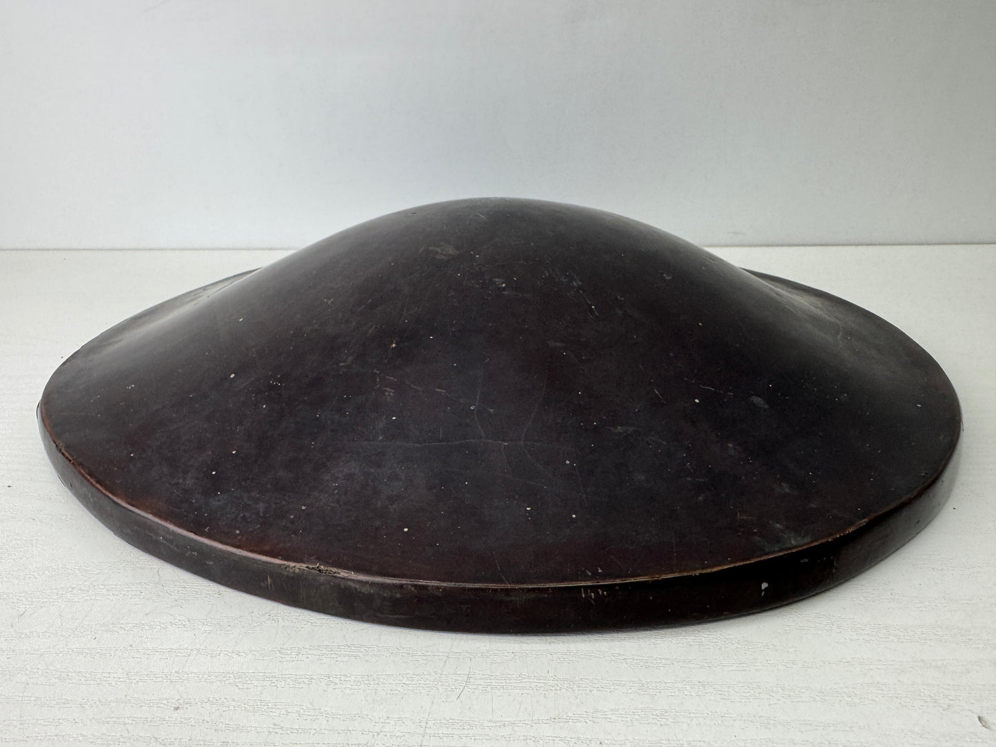 Y9572 JINGASA Black lacquer hat yoroi helmet Japan antique samurai bushi armor
