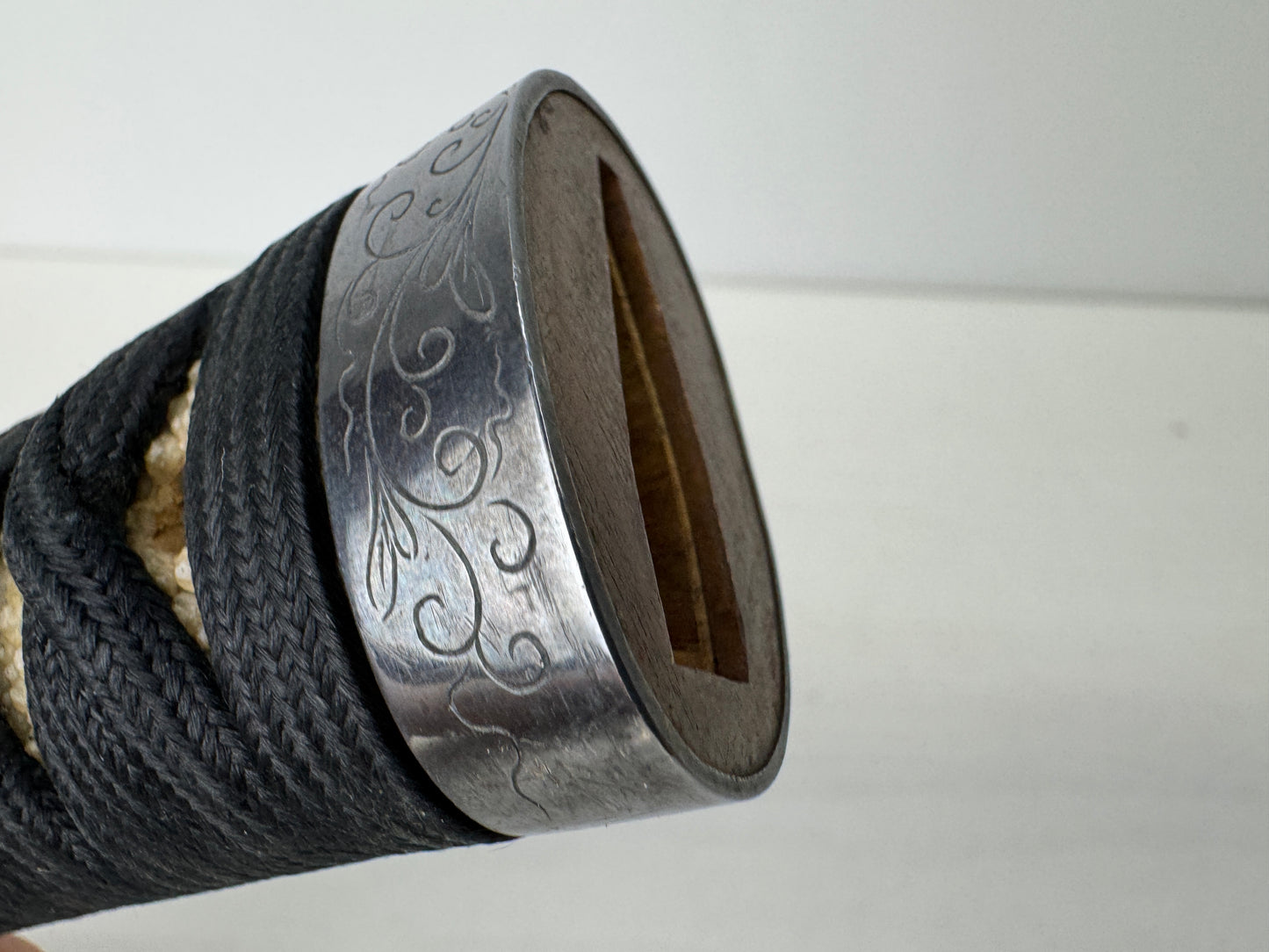Y9575 TSUKA sword handle Dragon Menuki Japan antique samurai katana koshirae