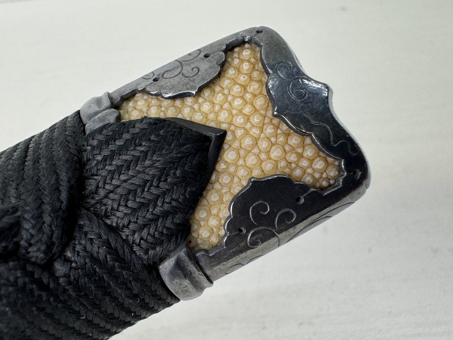 Y9575 TSUKA sword handle Dragon Menuki Japan antique samurai katana koshirae