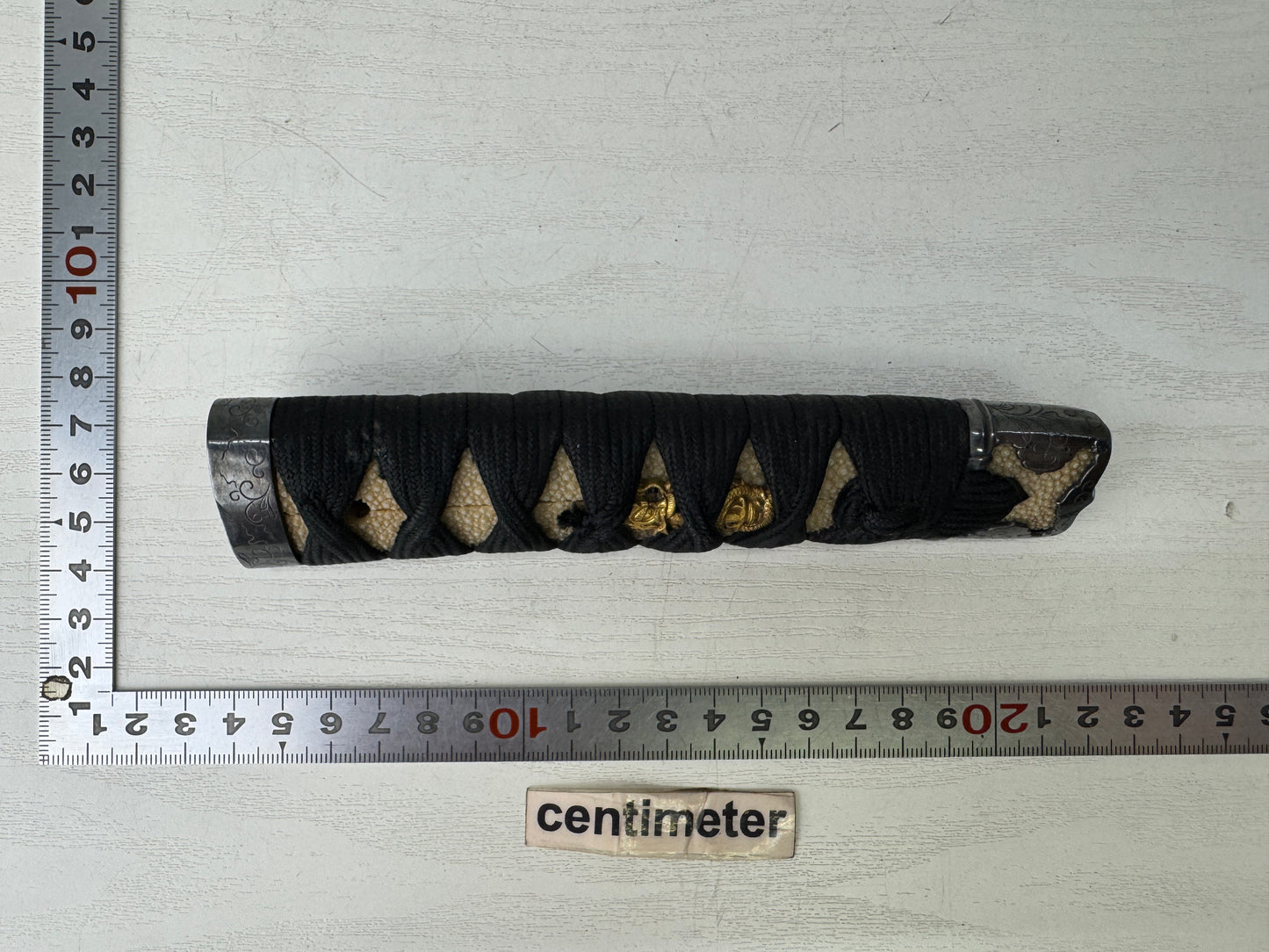 Y9575 TSUKA sword handle Dragon Menuki Japan antique samurai katana koshirae