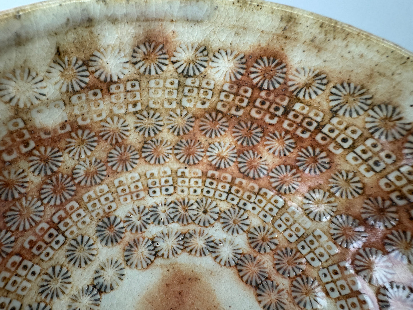 Y9583 CHAWAN Kohiki bowl signed box Japan antique tea ceremony pottery teacup