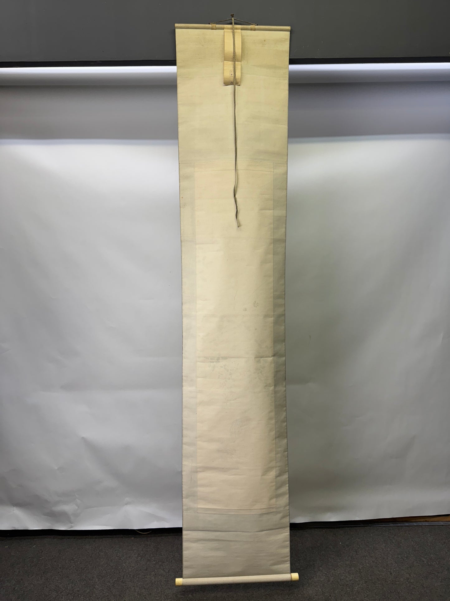 Y9587 KAKEJIKU Quail bird signed box Japan antique hanging scroll art interior