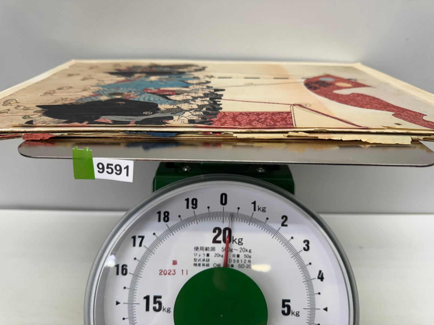 Y9591 WOODBLOCK PRINT Chikanobu 9 pieces Daimyo Procession Japan Ukiyoe antique