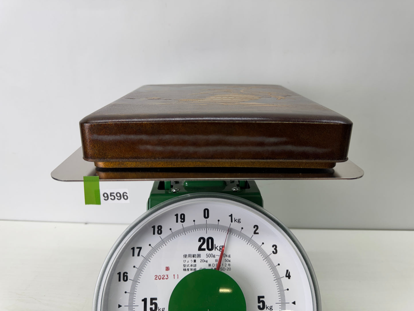 Y9596 BOX Suzuri inkstone case Kinkakuji Temple Makie Japan antique container