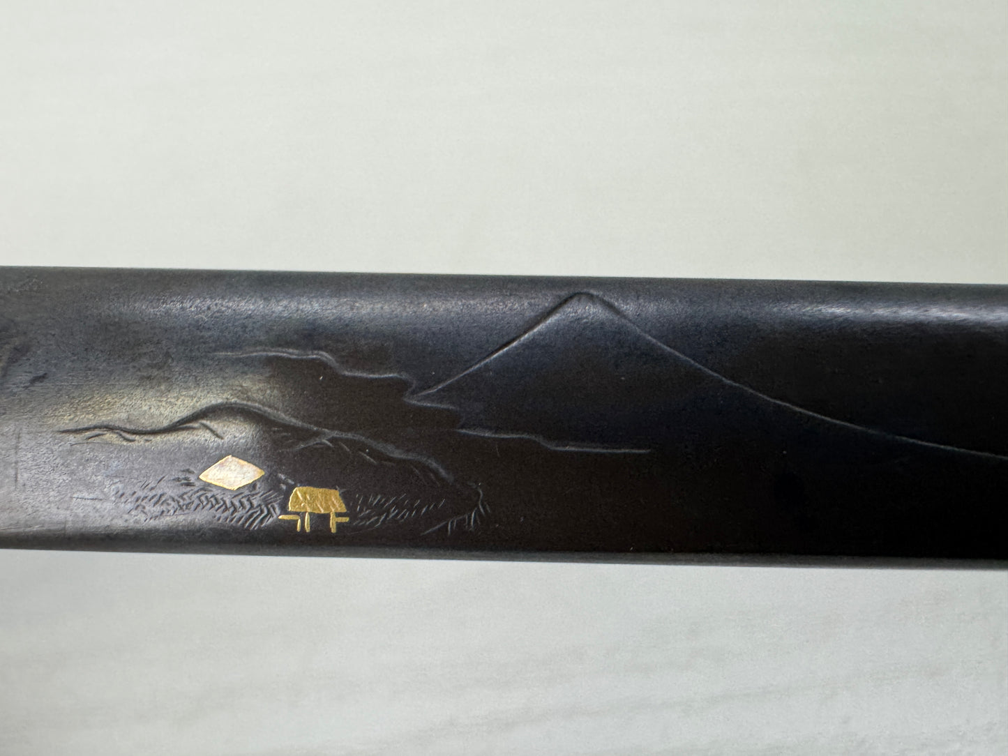 Y9605 TSUKA Small sword handle signed Japan antique samurai katana koshirae