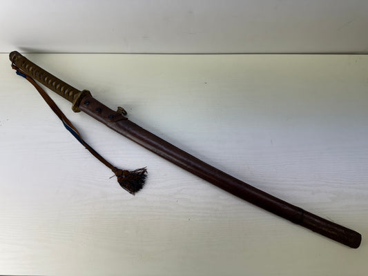 Y9607 Imperial Japan Army Military sword koshirae leather case Japan WW2 vintage