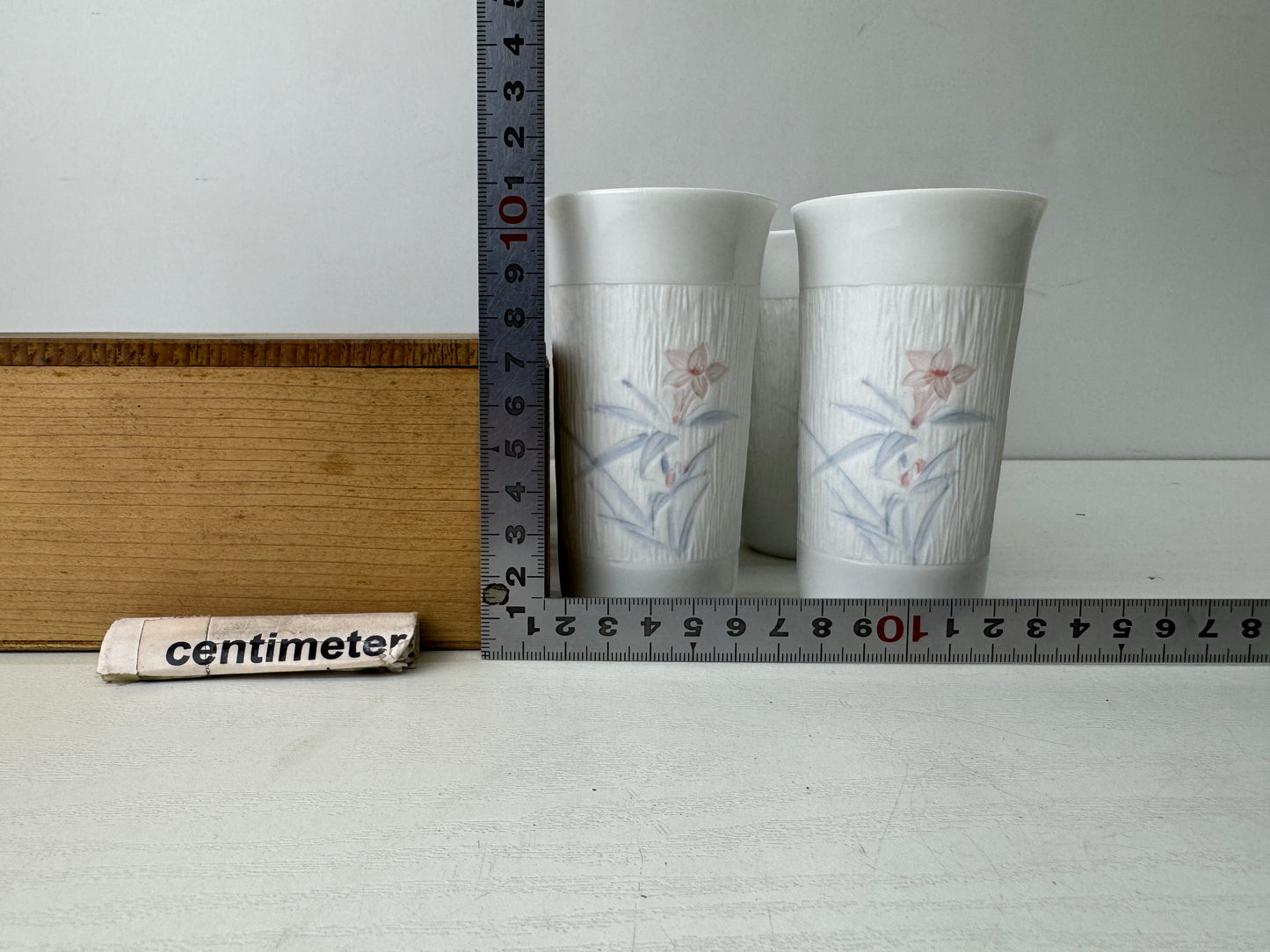 Y9612 YUNOMI Kyo-ware Sencha cup set of 5 signed box Japan antique tea ceremony