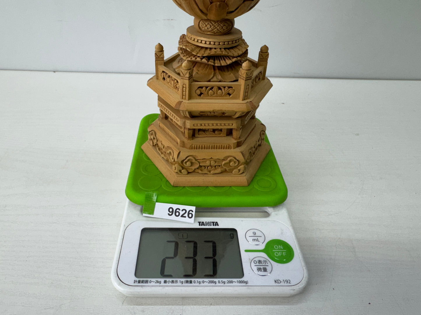 Y9626 STATUE standing Amida Buddha figure figurine Japan antique Buddhist art