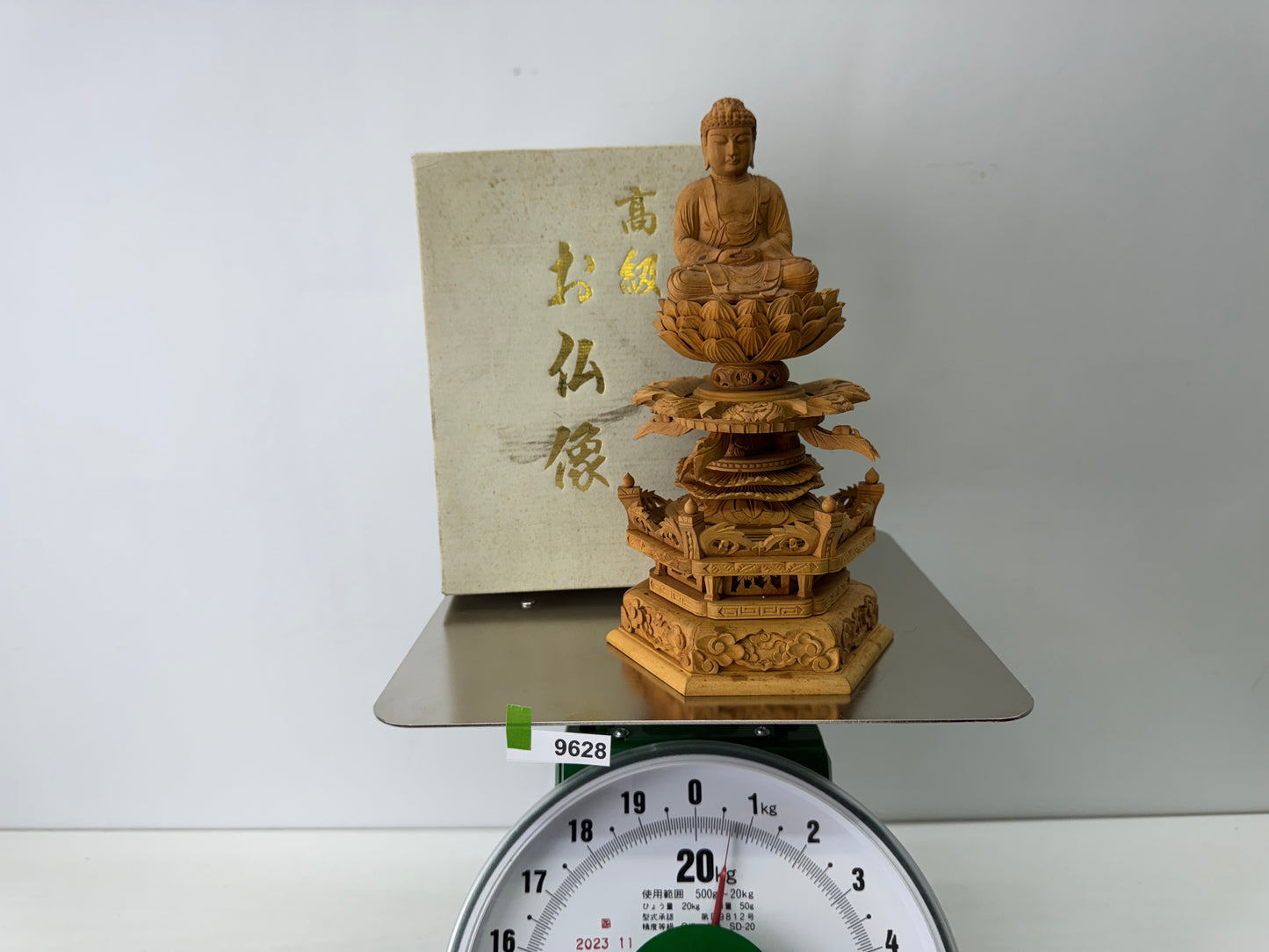 Y9628 STATUE Buddha Buddhist figure figurine box Japan antique Buddhism art