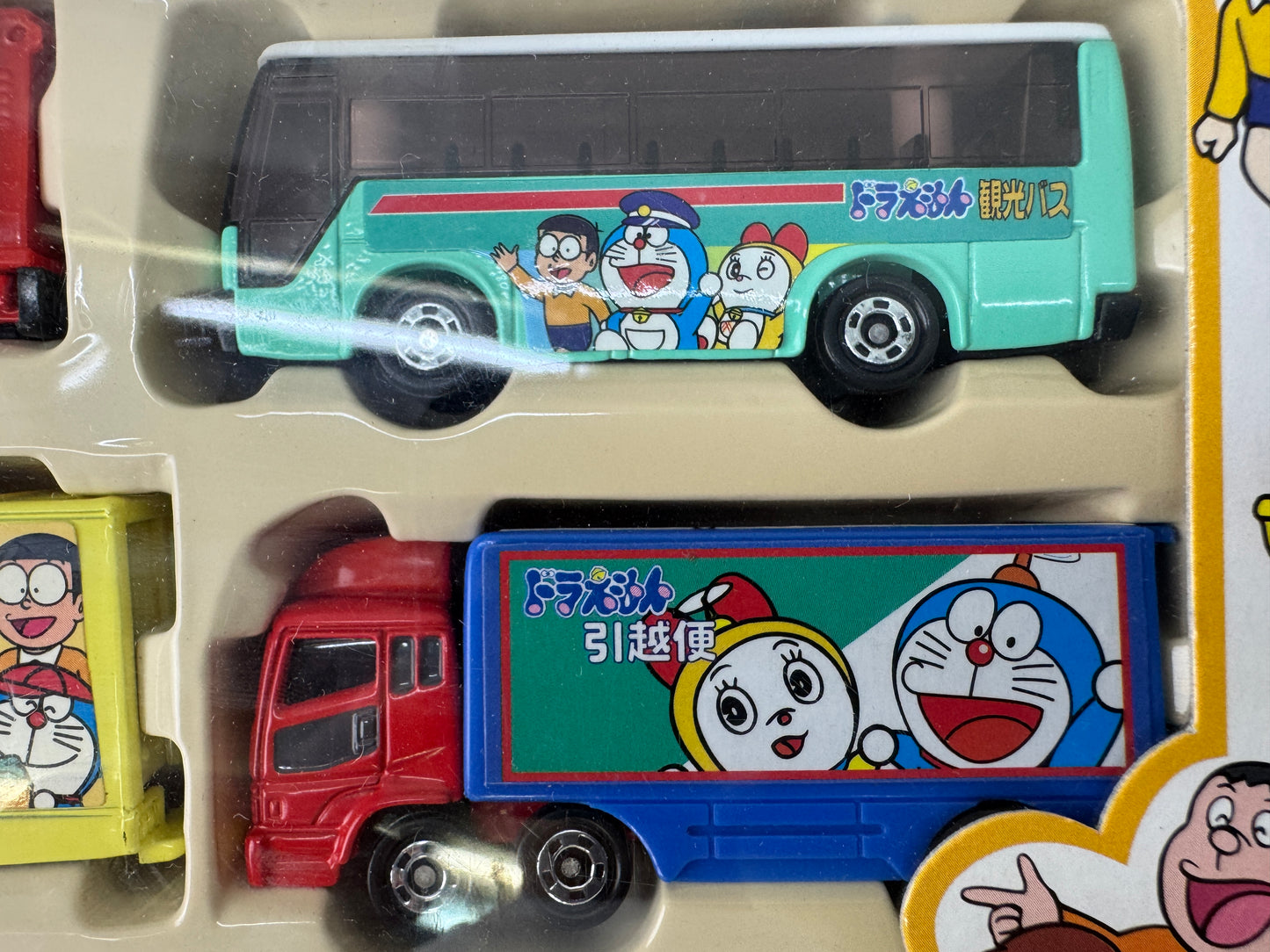 Y9635 TOY TOMY Doraemon Transporter miniature car set Japan antique vintage