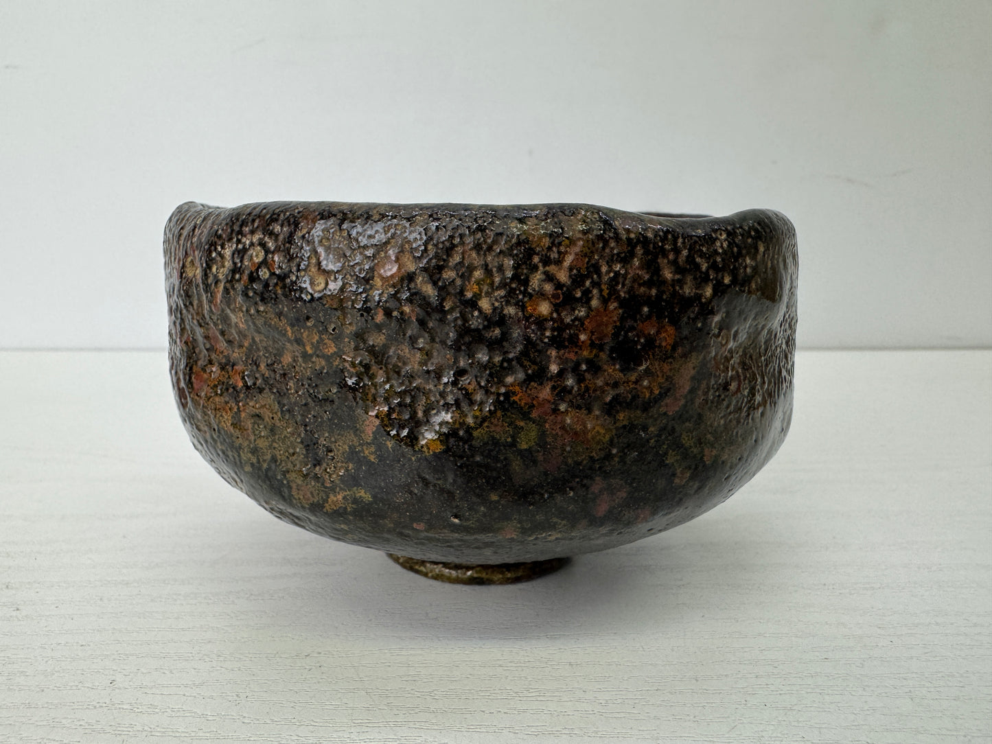 Y9641 CHAWAN Raku-ware bowl Sekishun signed box Japan antique tea ceremony cup