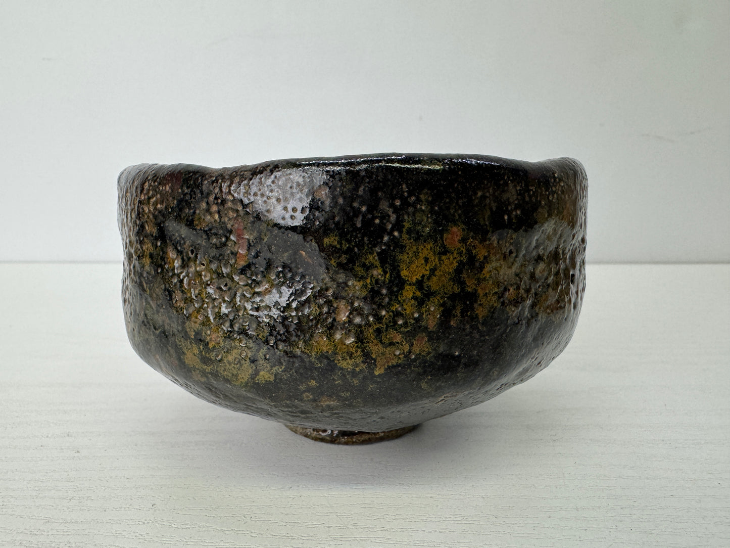 Y9641 CHAWAN Raku-ware bowl Sekishun signed box Japan antique tea ceremony cup
