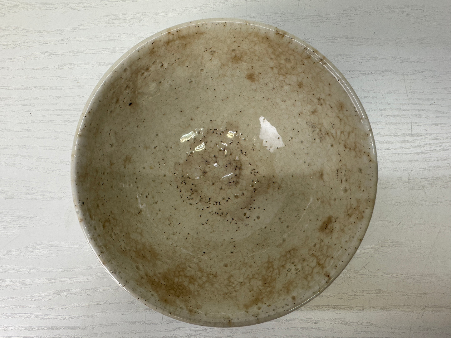 Y9643 CHAWAN Inuyama-ware bowl signed box Japan antique tea ceremony pottery cup
