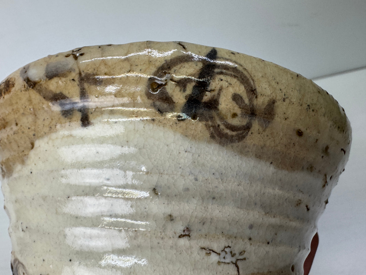 Y9645 CHAWAN Tsurumai-ware bowl signed box Japan antique tea ceremony pottery