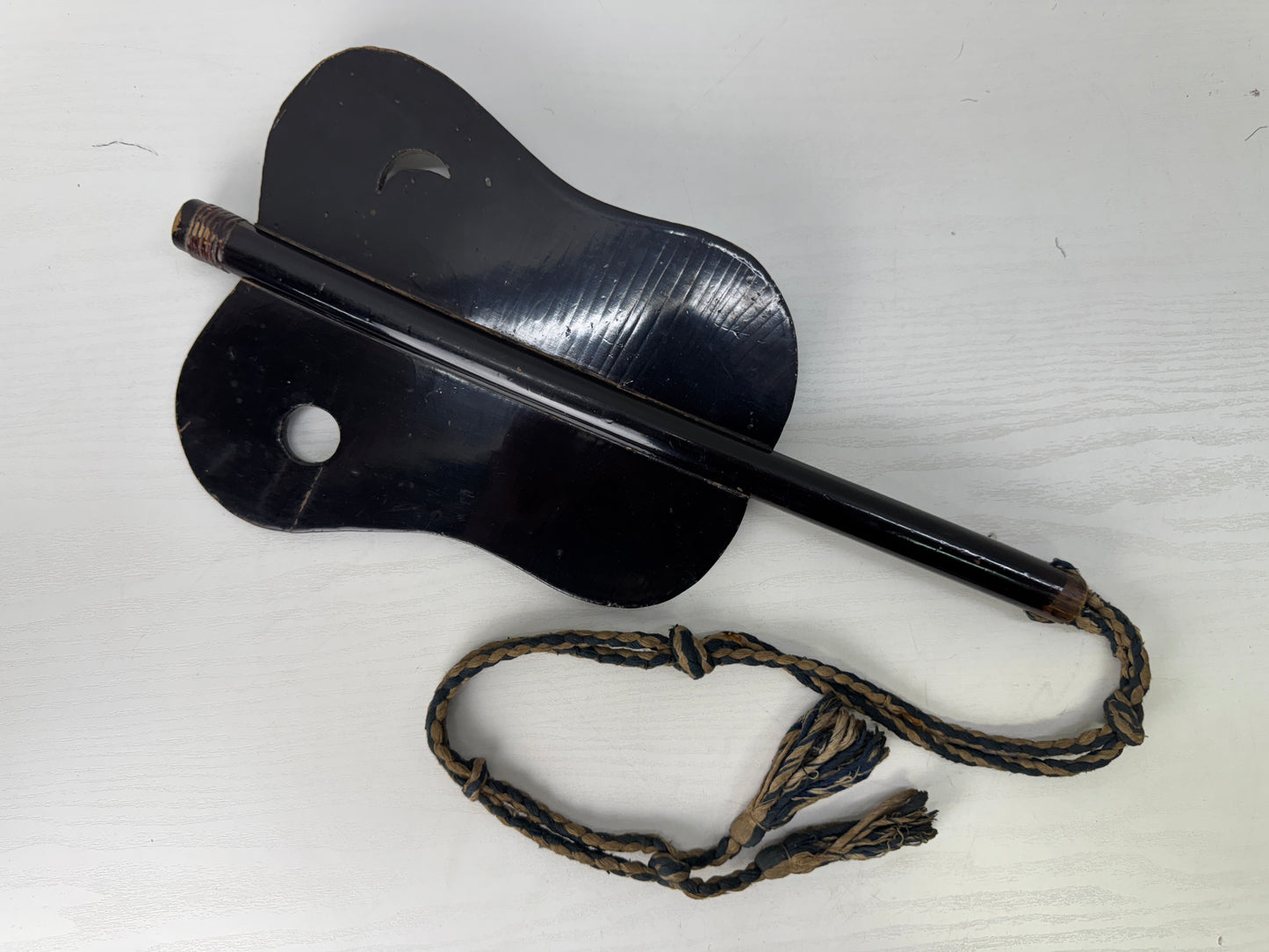 Y9647 GUNBAI lacquerware military fan weapon Japan antique samurai busho bushi