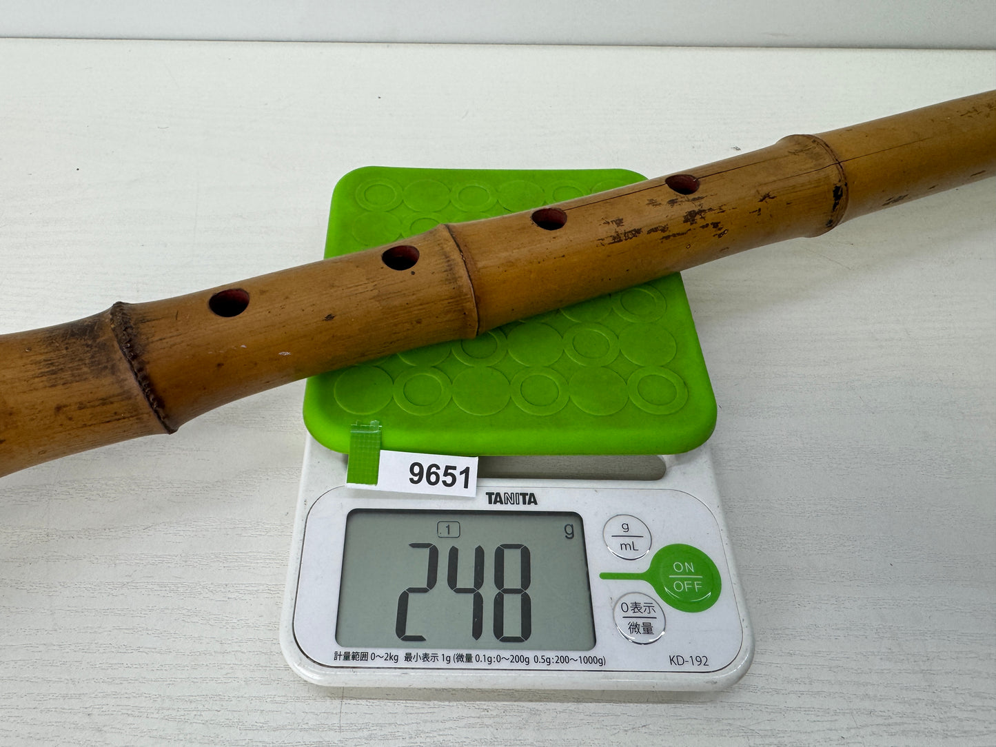 Y9651 SHAKUHACHI Bamboo flute KInko style single piece Japan antique traditional