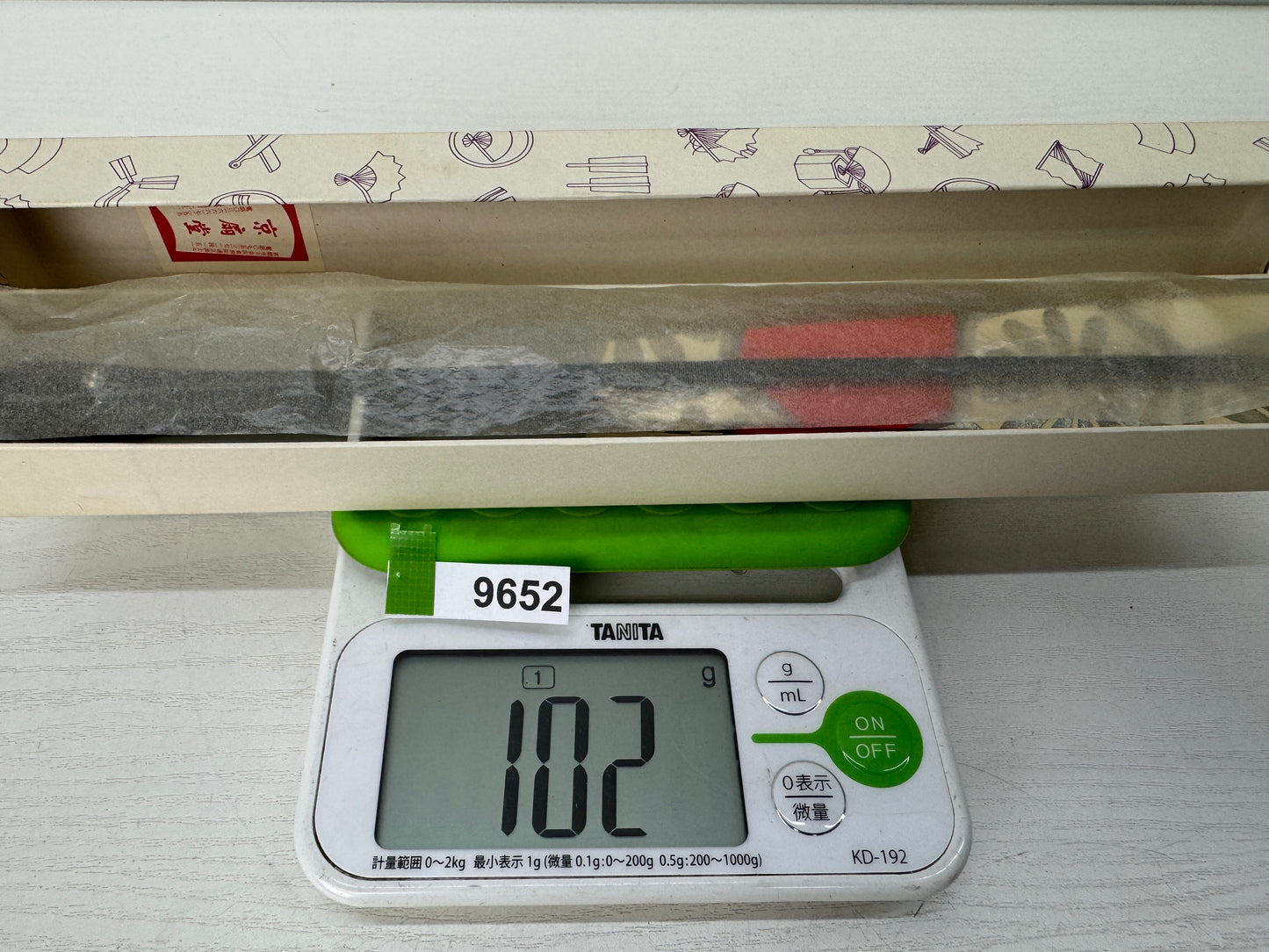 Y9652 SENSU Kyosendo Dancer's Folding Fan box Japan antique traditional kimono