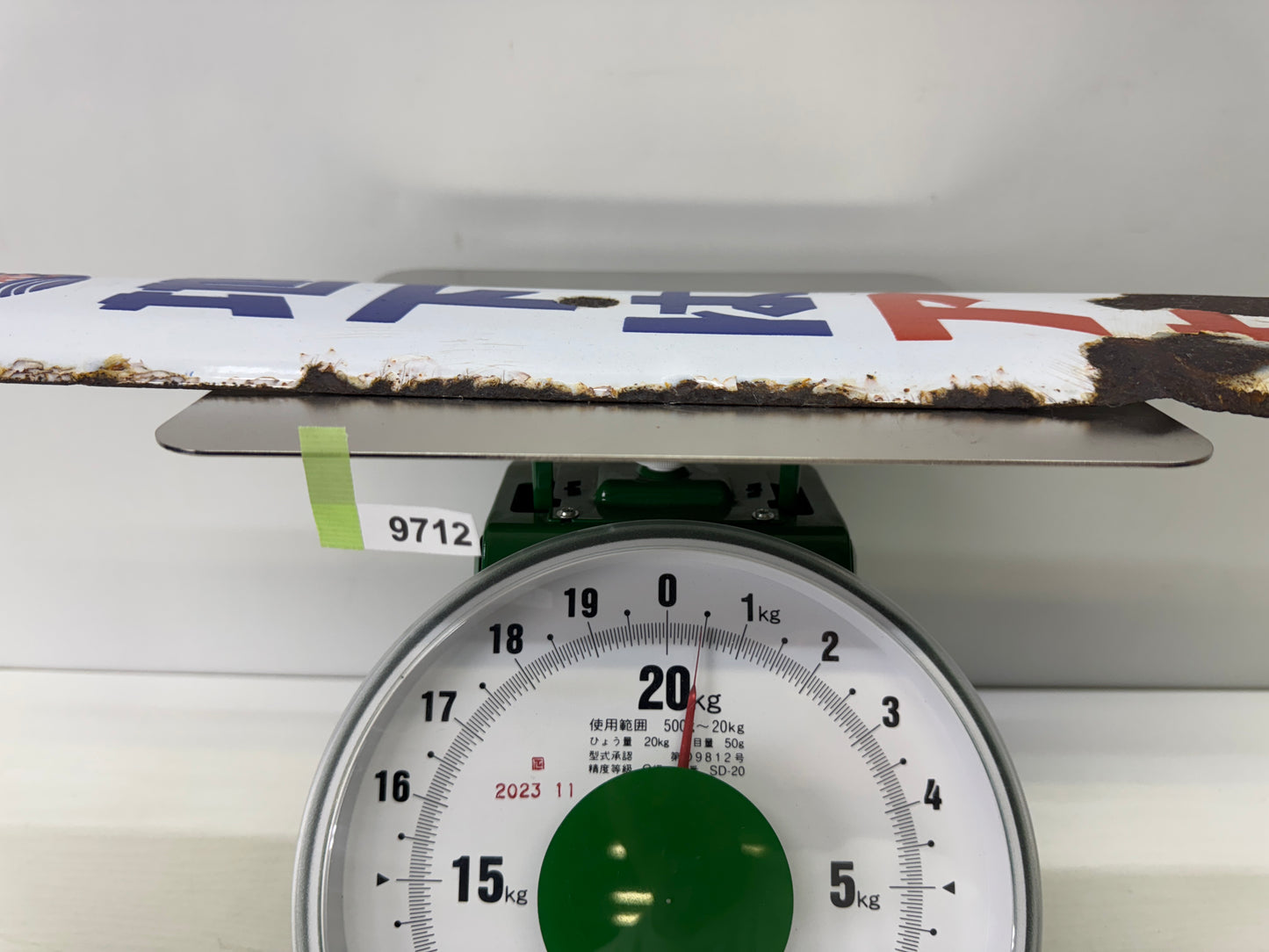 Y9712 SIGNBOARD Enamel sign Tabi socks One-sided Japan antique wall interior