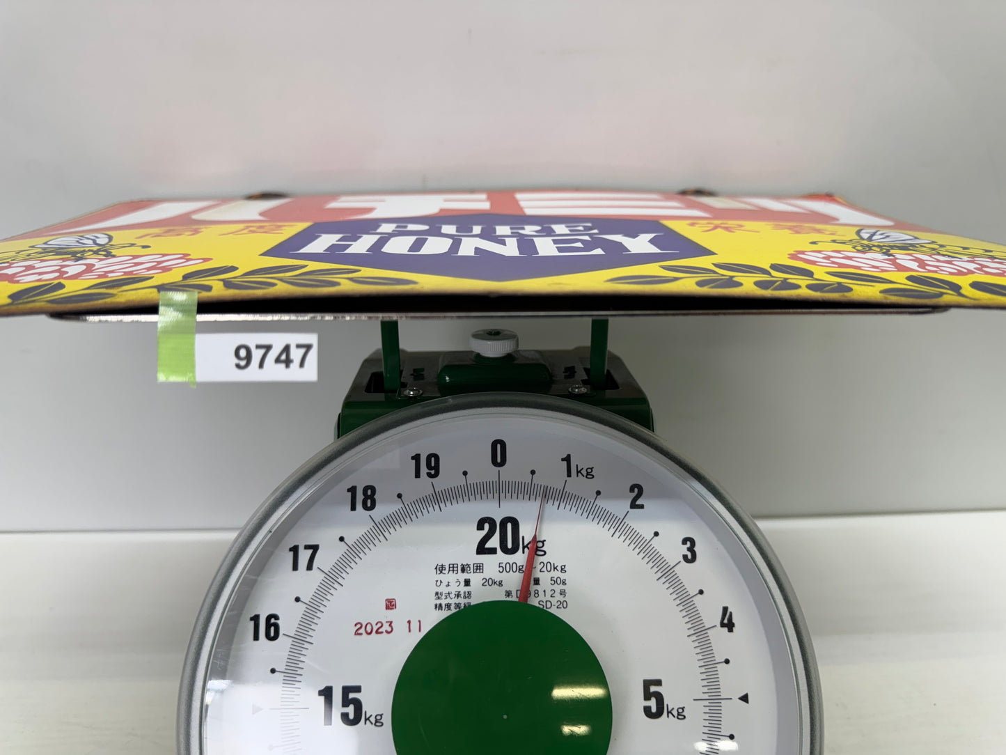 Y9747 SIGNBOARD Enamel sign Honey Showa retro Japan antique wall decor interior