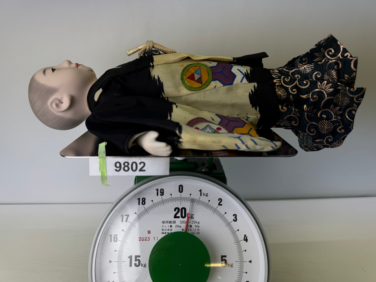 Y9802 NINGYO Ichimatsu doll boy kimono Japan antique interior figure figurine