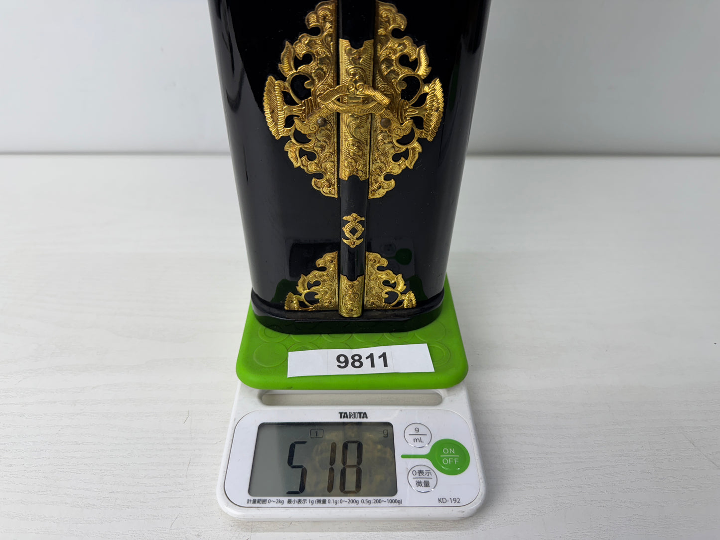 Y9811 Buddhist Altar Shrine black lacquer metal fittings Japan antique Buddhism