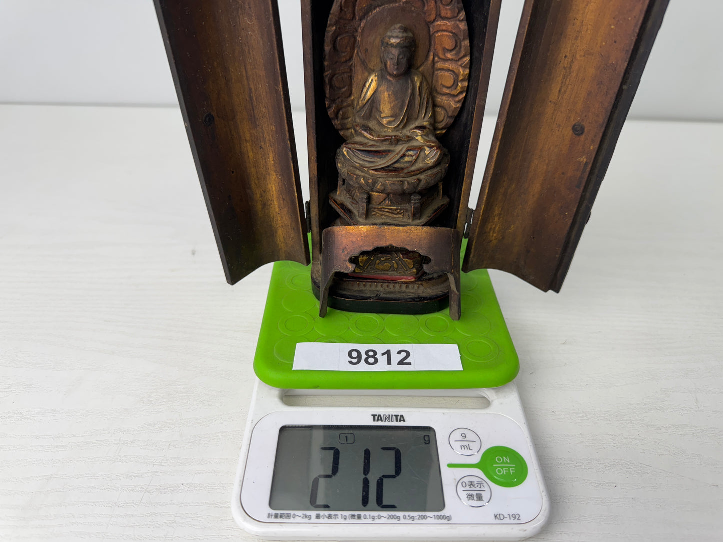 Y9812 STATUE wood carving Buddha figurine figure Shrine Japan antique Buddhism