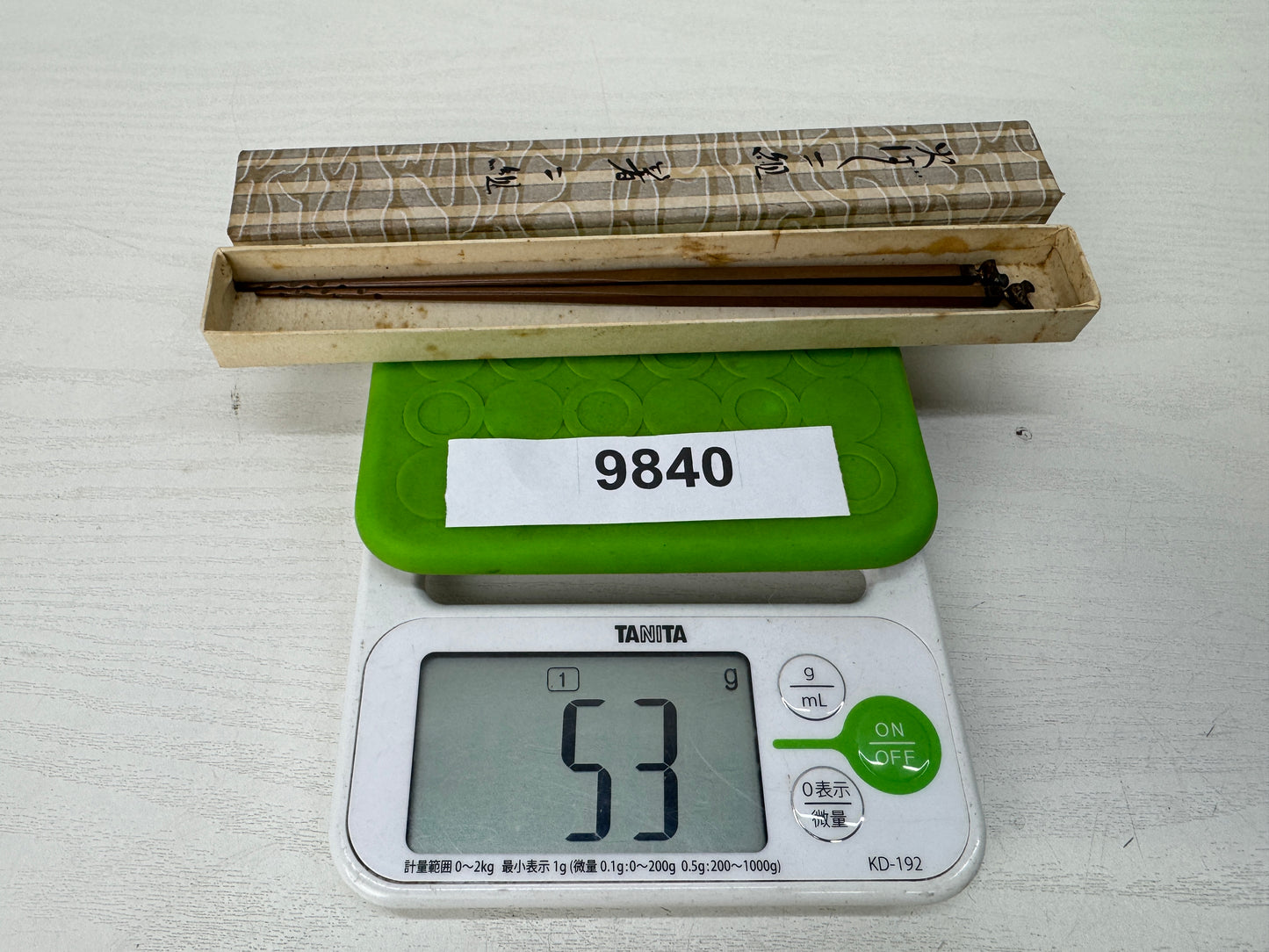 Y9840 HIBASHI copper Chopsticks tongs Plover ornament Japan Tea Ceremoy antique