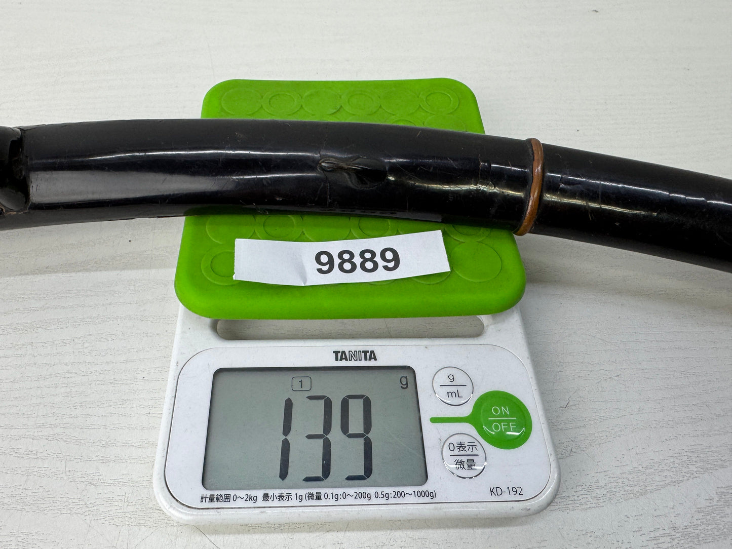 Y9889 SAYA black lacquer scabbard metal fittings Japan antique samurai katana