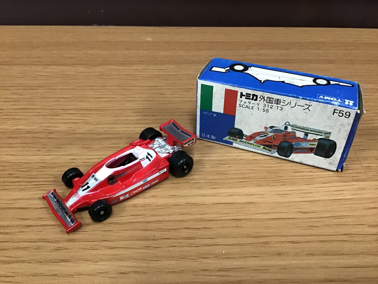 Y0146 TOMICA Ferrari 312 T3 blue box TAKARA TOMY vintage mini car