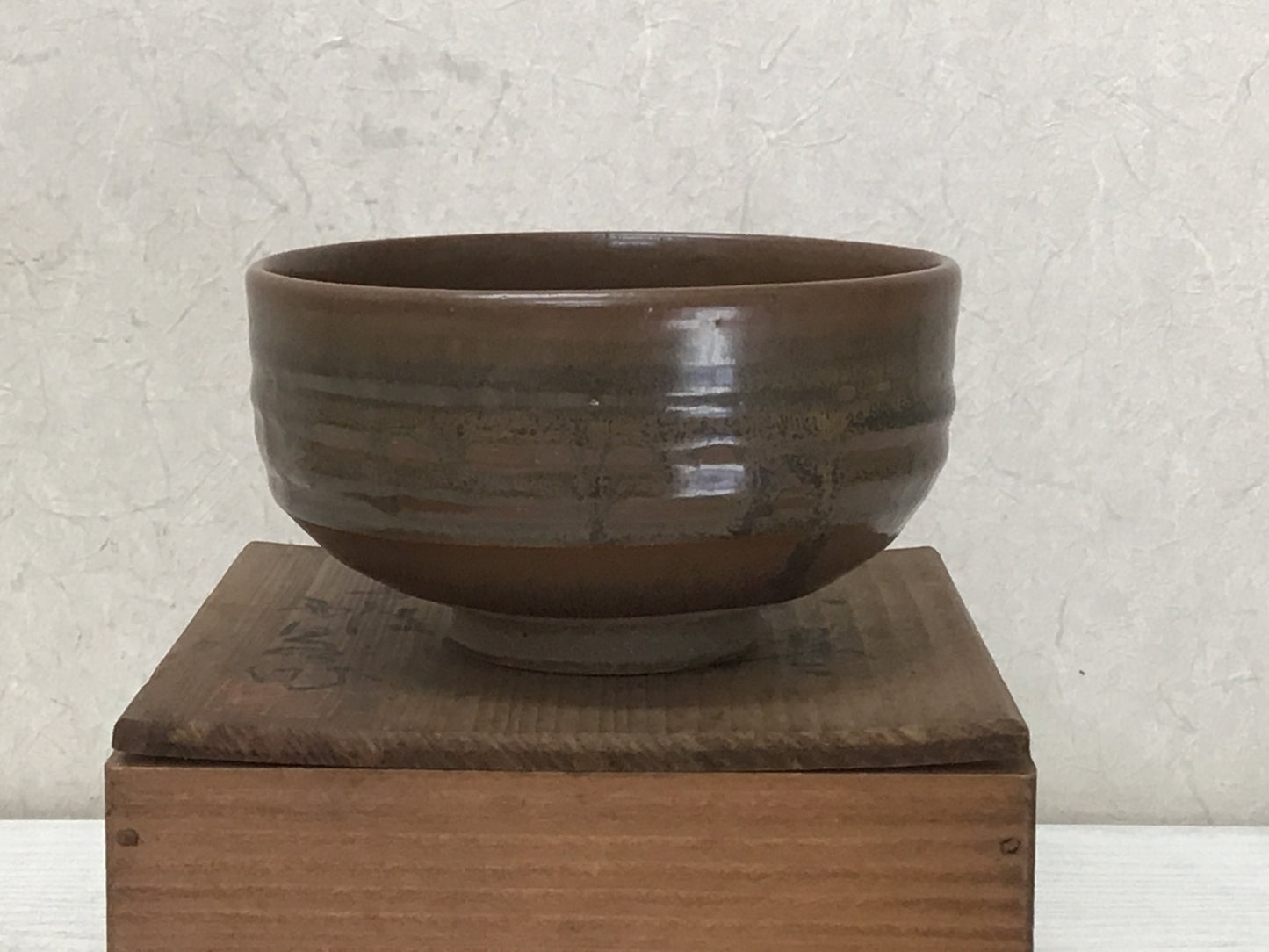 Y2093 CHAWAN Tamba-ware Tanba signed box Japanese bowl pottery tea ceremony