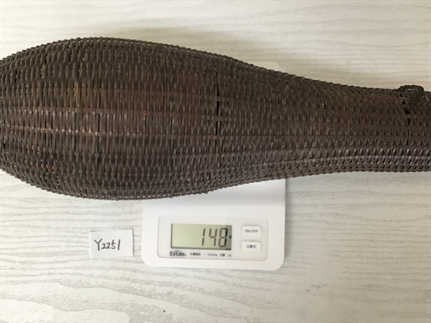 Y2251 FLOWER VASE Bamboo gourd shape Japan antique ikebana home decor interior