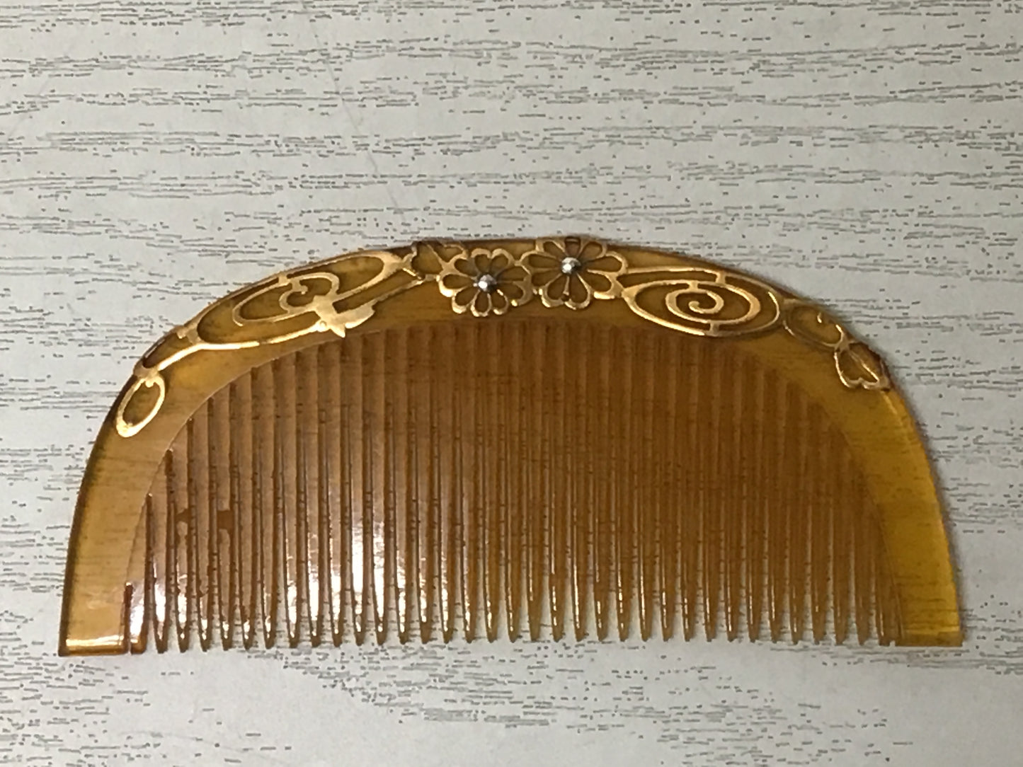 Y2288 KOUGAI Hair dressing tools comb Set box Japan antique kimono accessory