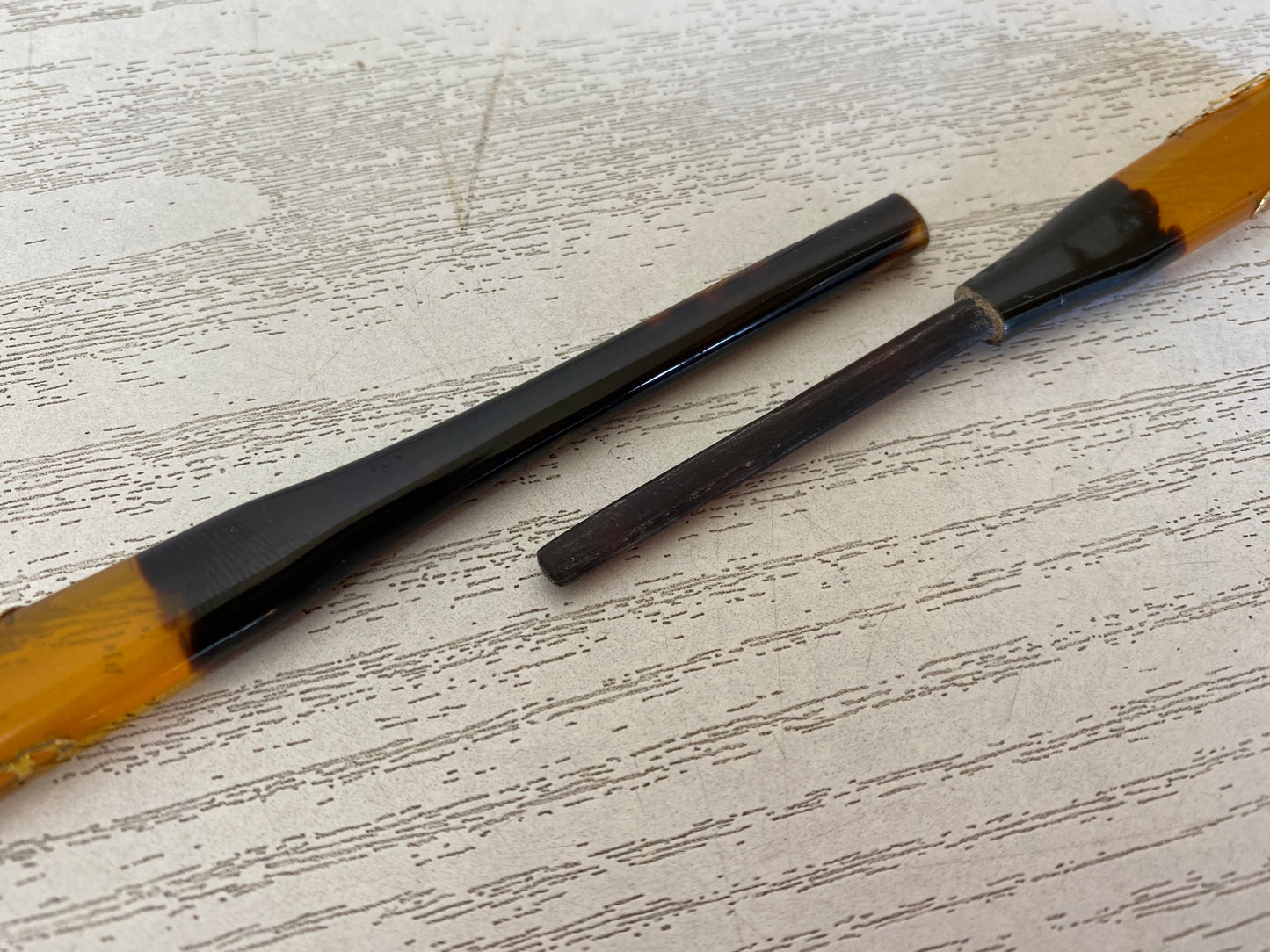 Y2288 KOUGAI Hair dressing tools comb Set box Japan antique kimono accessory
