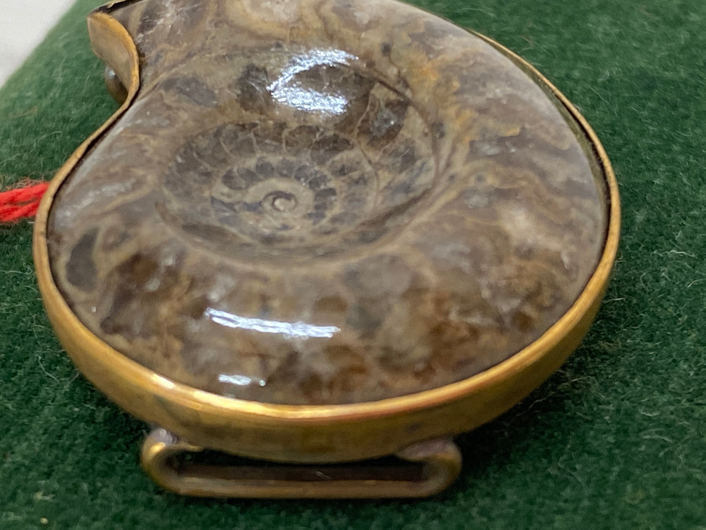 Y2298 OBIDOME Sash Clip brooch Ammonite box Japanese Kimono vintage antique