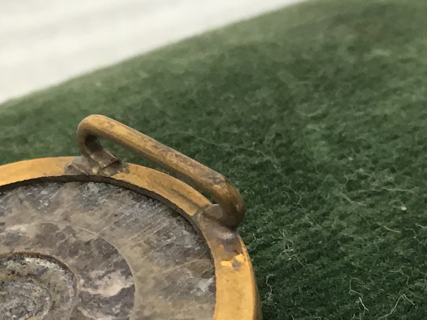 Y2298 OBIDOME Sash Clip brooch Ammonite box Japanese Kimono vintage antique